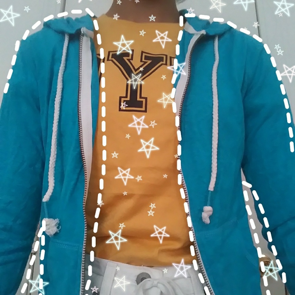 Blue Aeropostale Lightweight Zip Up Sweater